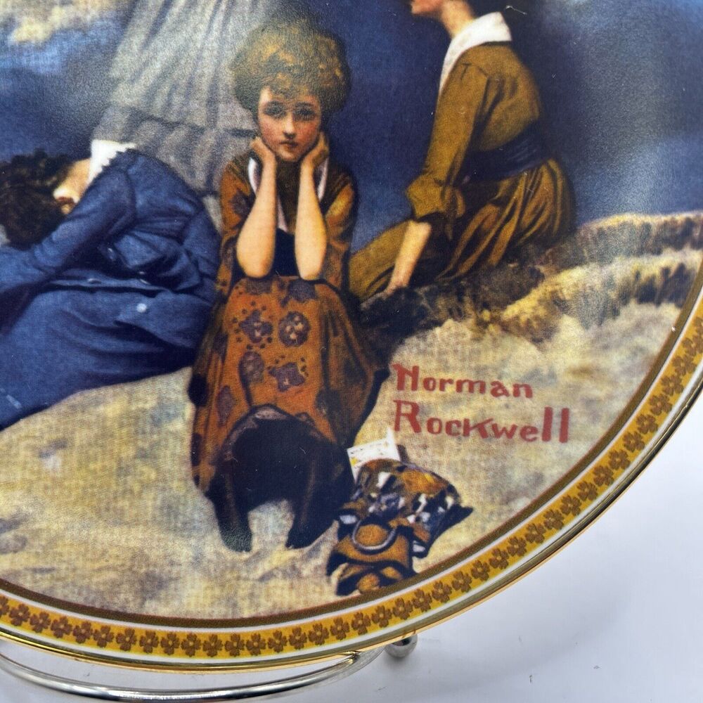 Rockwell's "WAITING ON THE SHORE" 2nd in "Rediscovered Women" Series #13785F - Picture 2 of 14